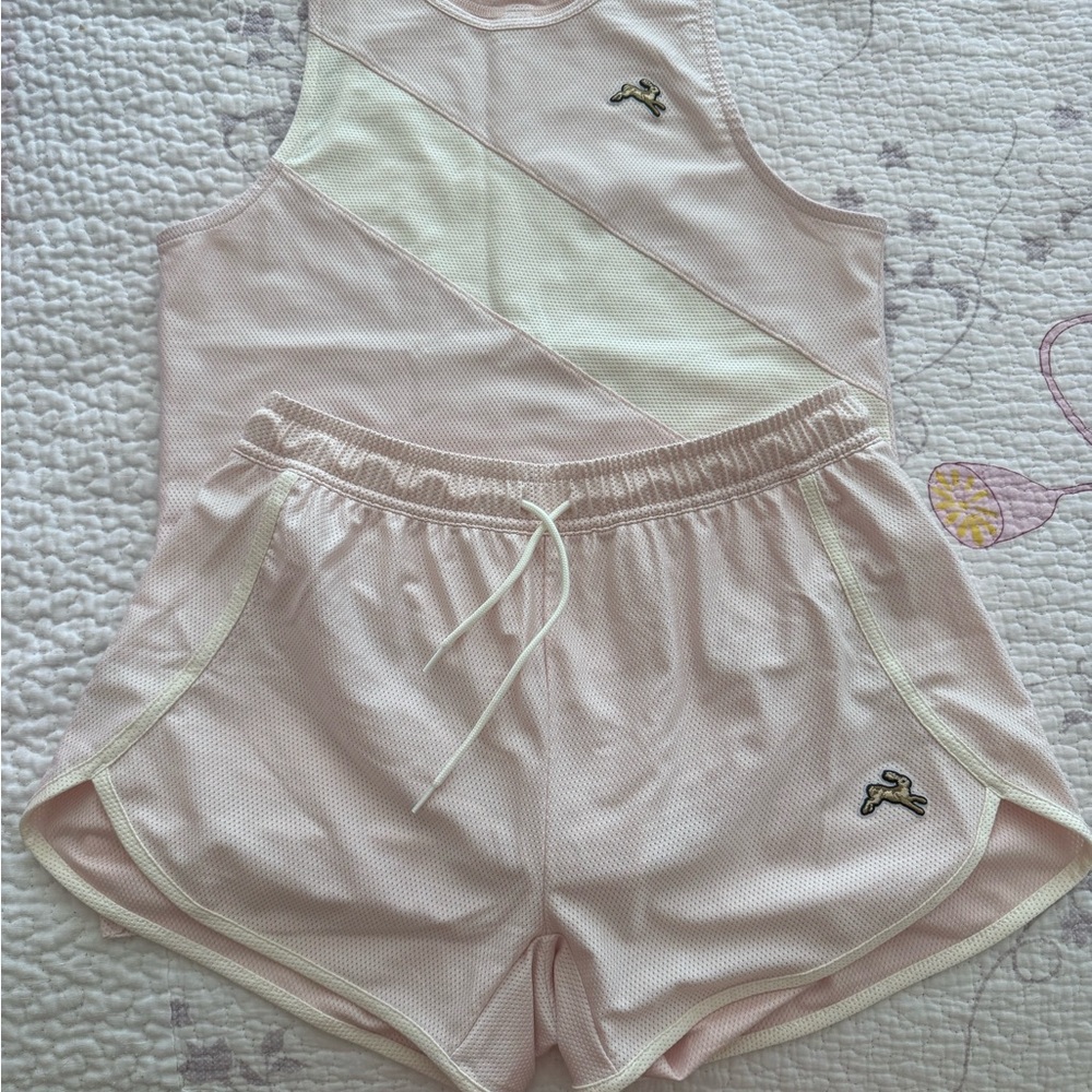 Tracksmith Federation collection tank and shorts.
